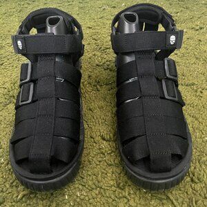 Shaka Sandals Japan — Nylon Strap Webbing Fisherman Sandals 10 US 28cm BLACK
